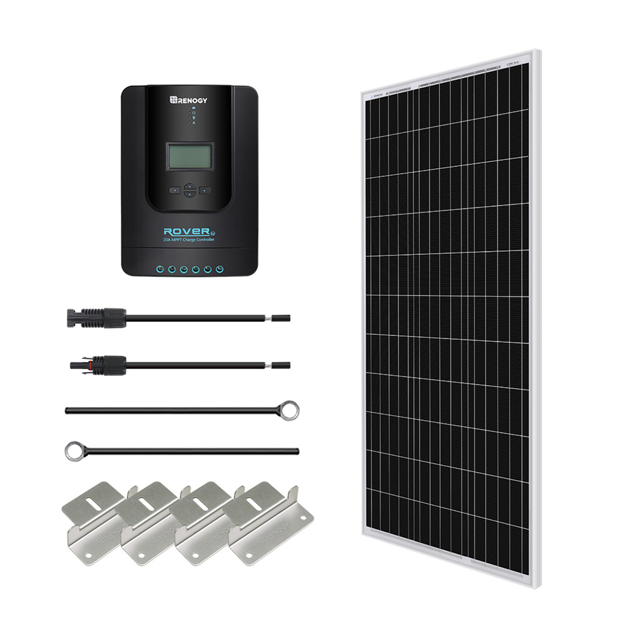 100 Watt 12 Volt Solar Starter Kit w/ MPPT Charge Controller