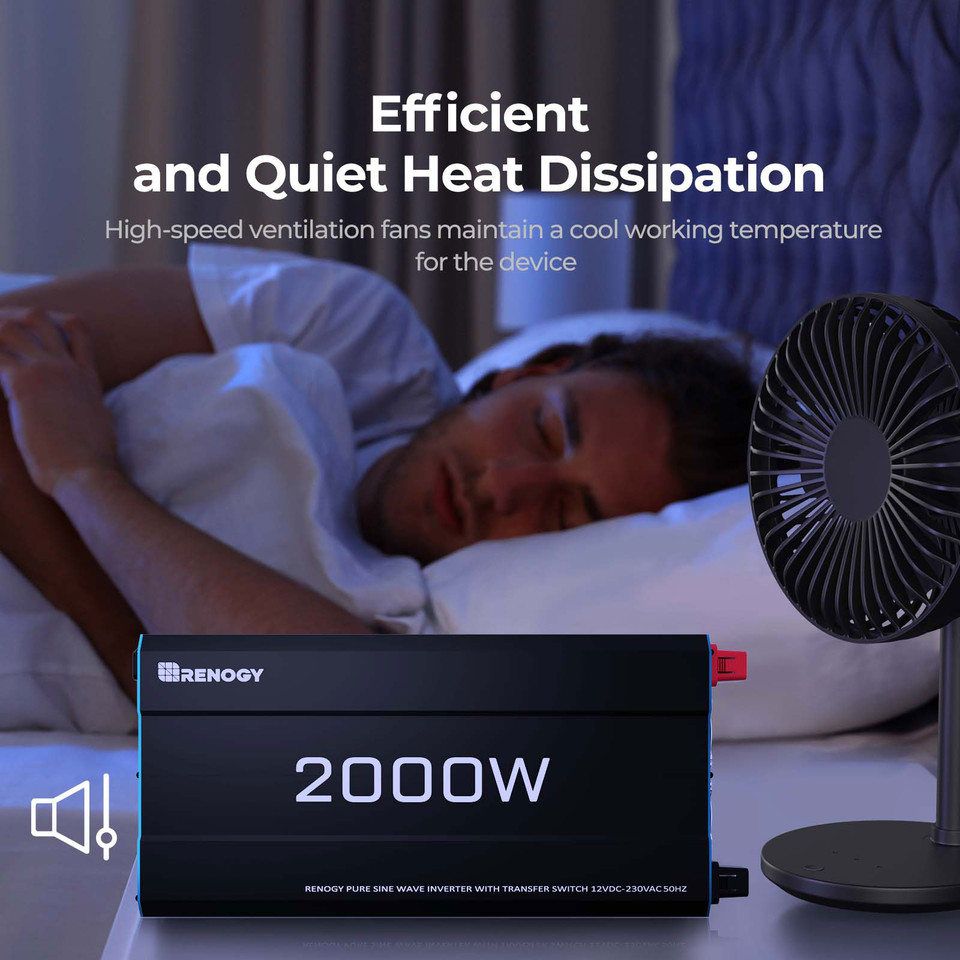 2000W 12V Pure Sine Wave Inverter With English Standard Socket (with UPS Function) - Image 8