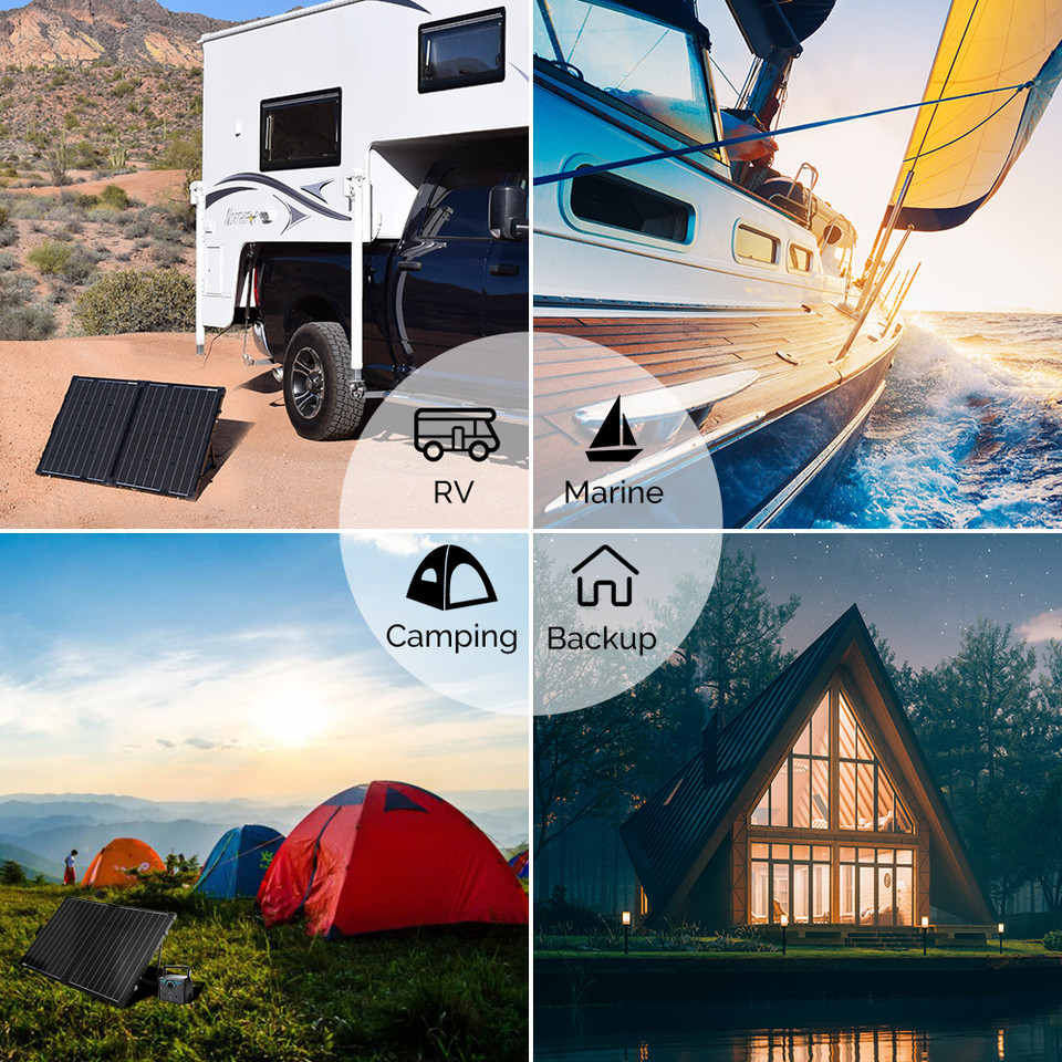 100 Watt 12 Volt Monocrystalline Foldable Solar Suitcase w/o Controller - Image 7