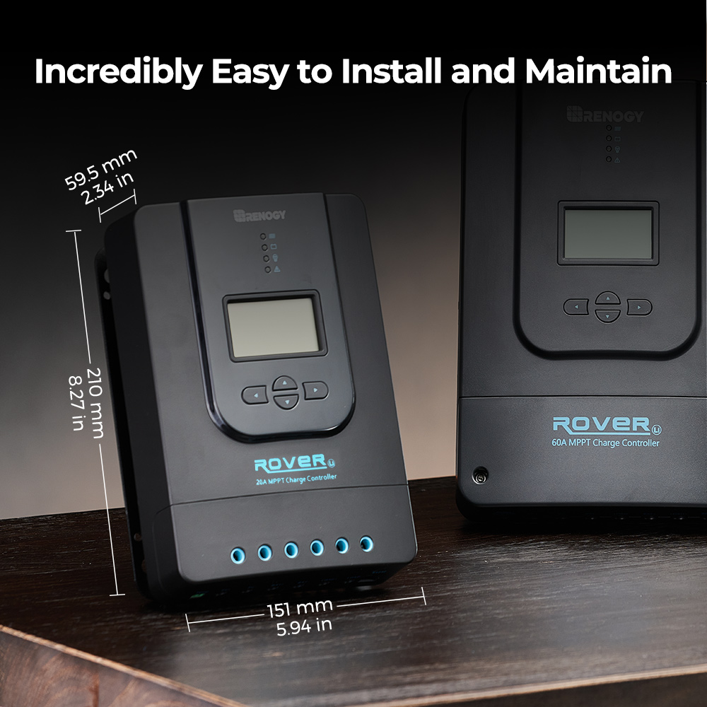 Renogy Rover Li 20 Amp MPPT Solar Charge Controller (With BT) - Image 4